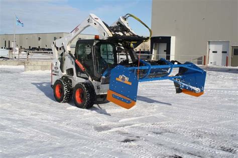 skid steer plowing snow with dirt bucket|best skid steer snow plow.